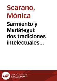 Sarmiento y Mariátegui: dos tradiciones intelectuales en diálogos | Biblioteca Virtual Miguel de Cervantes