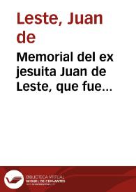 Memorial del ex jesuita Juan de Leste, que fue coadjutor de la Provincia de Castilla, residente en Bolonia, donde describe su penosa situación y la de su familia para solicitar un socorro extraordinario. 22 de octubre de 1796 [Transcripción] | Biblioteca Virtual Miguel de Cervantes