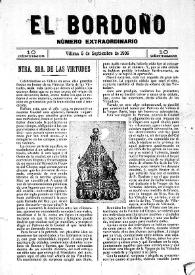 El Bordoño : Semanario Festivo-Literario. Núm. extraordinario, 5 de septiembre de 1906 | Biblioteca Virtual Miguel de Cervantes