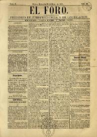 El Foro : Periódico de Jurisprudencia y Legislación. Tomo II, núm. 22, miércoles 28 de enero de 1874 | Biblioteca Virtual Miguel de Cervantes